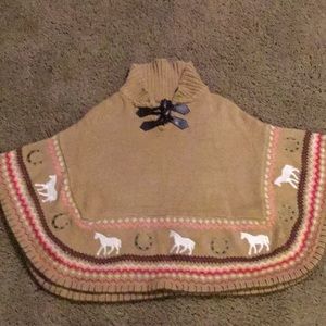 Vintage Western GAP horse sweater poncho sz S/M